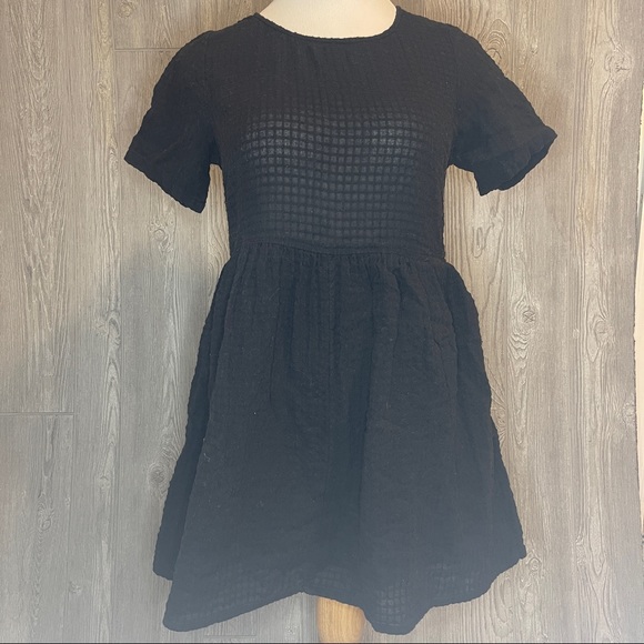 ASOS Black Gauze cotton babydoll dress size 8 - Picture 1 of 6